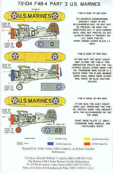 Starfighter Decals 1 72 Boeing F4b 4 Part 3