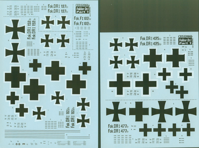 Cutting Edge 1/32 Fokker Dr. I Sheets