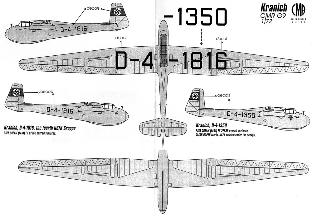 Czech Master Resin 1/72 DFS Kranich Sailplane