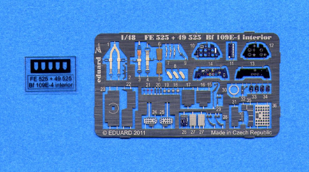 Internet Modeler Eduard 1/48 Messerschmitt Bf109E-3 Photo Etch