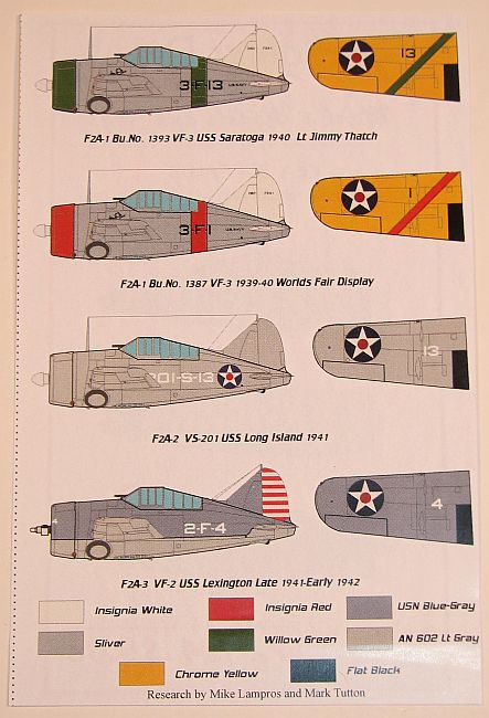 Internet Modeler Starfighter Decals 1/72 F2A Buffalos