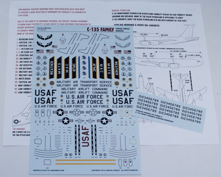 Internet Modeler Caracal Models 1 144 C-135 Usaf General Purpose 